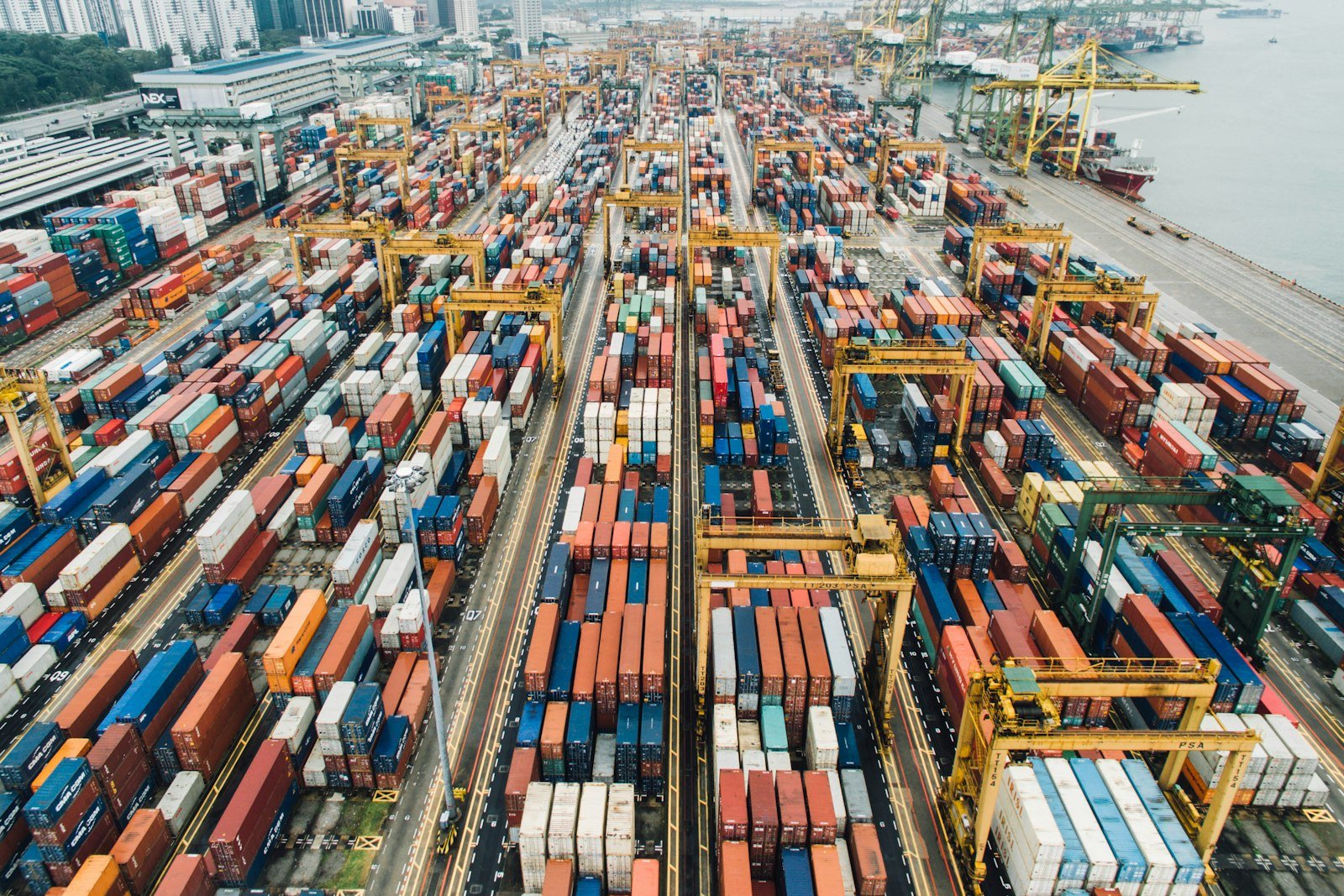 Aerial stacked containers