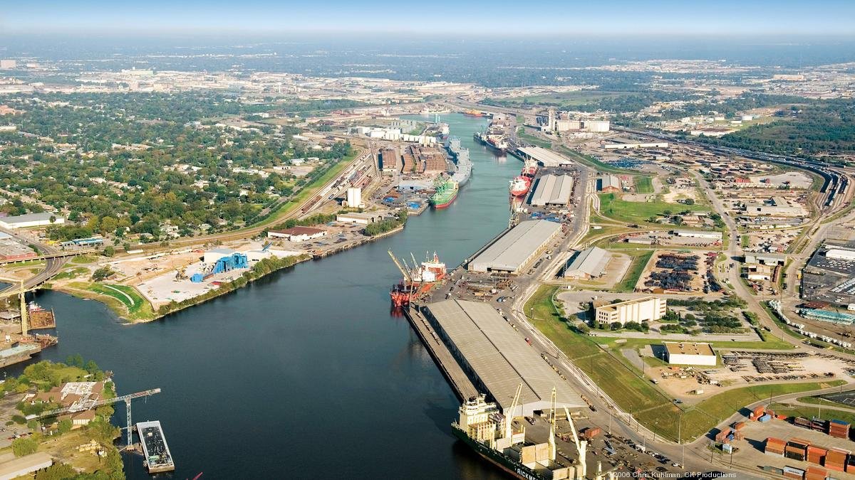 Aerial view of the Houston Ship Channel